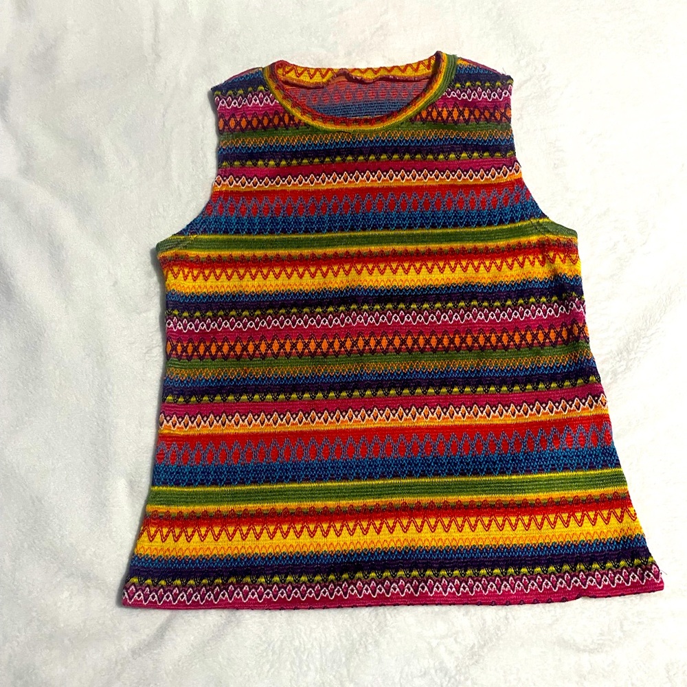 SHEIN Multicolor Patterned Tank Top | Large